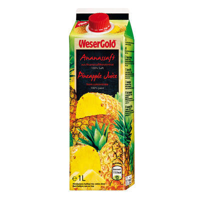 Wesergold Ananassaft 100% 1L