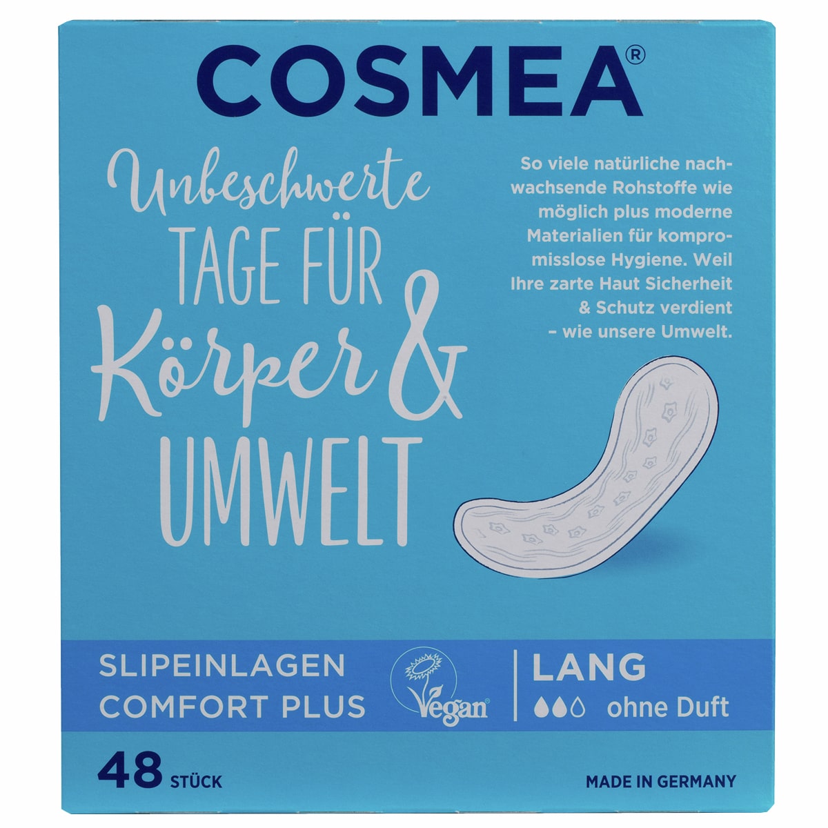 Cosmea Slipeinlagen Lang ohne Duft 48ST