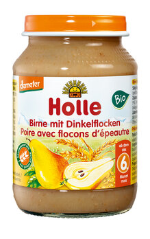 Birne mit Dinkelflocken Bio