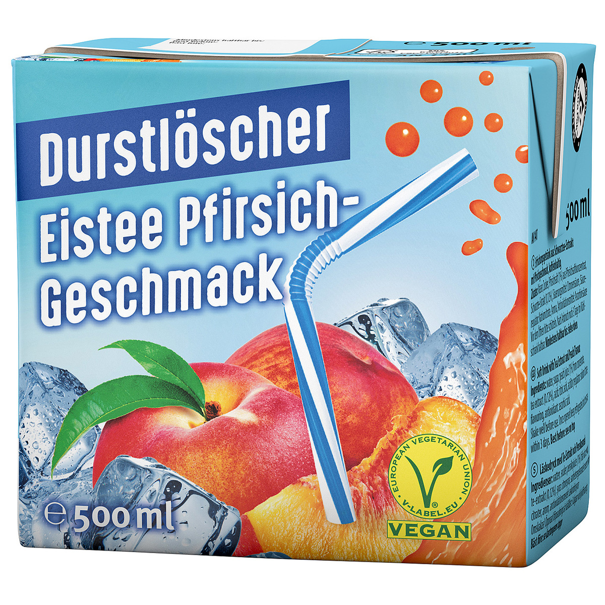 Durstlöscher Eistee Pfirsich-Geschmack 12 x 0,5l
