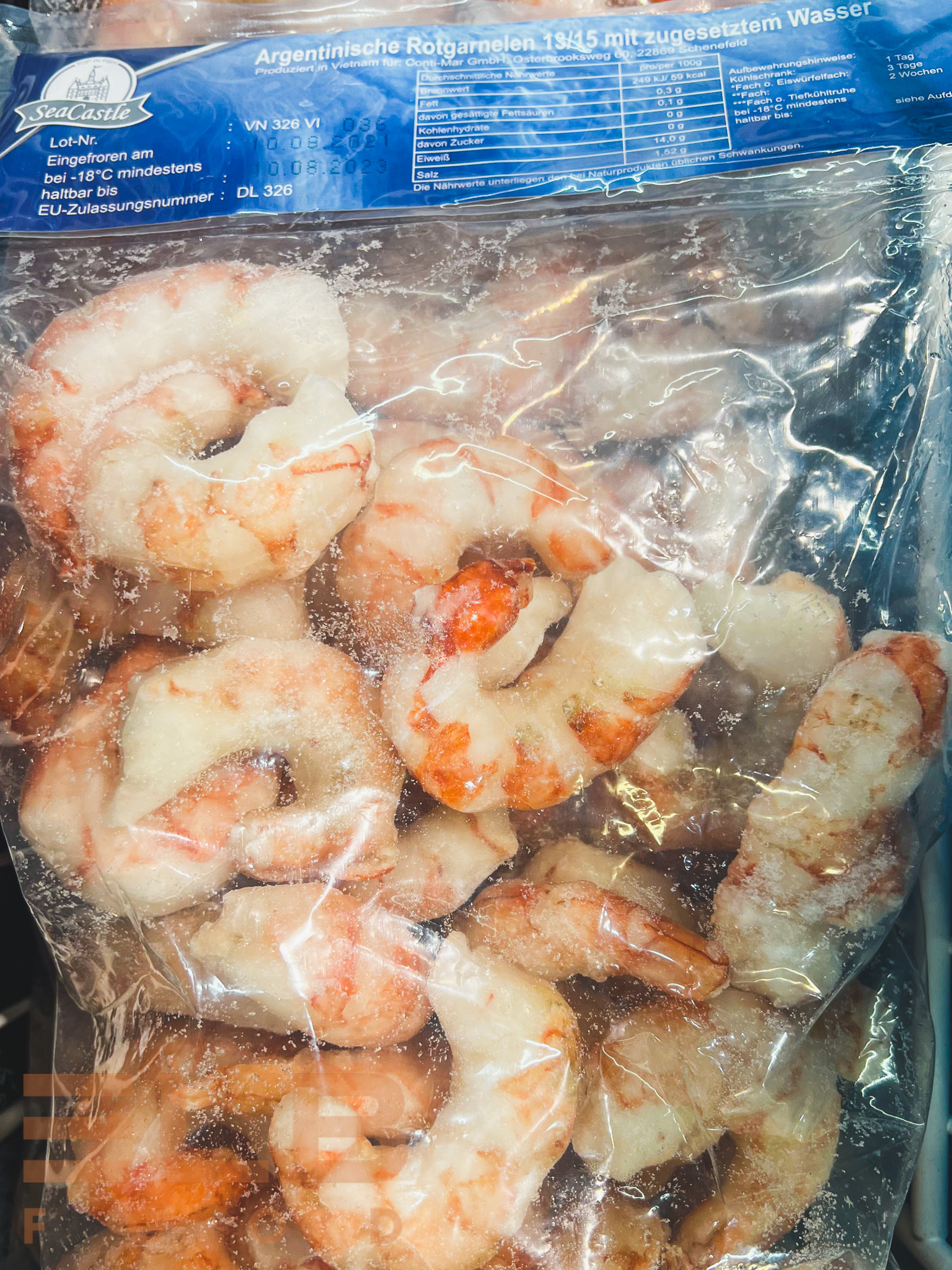 Rotgarnelen ohne Schale 13/15 (800g)