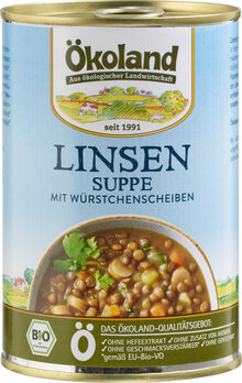 Linsensuppe m.Würstchenscheib. Bio