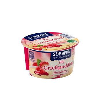 Grießpudding mit Himbeere Bio