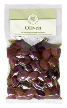 Kalamata Oliven mit Stein mariniert Bio