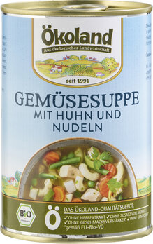 Gemüsesuppe mit Huhn Bio