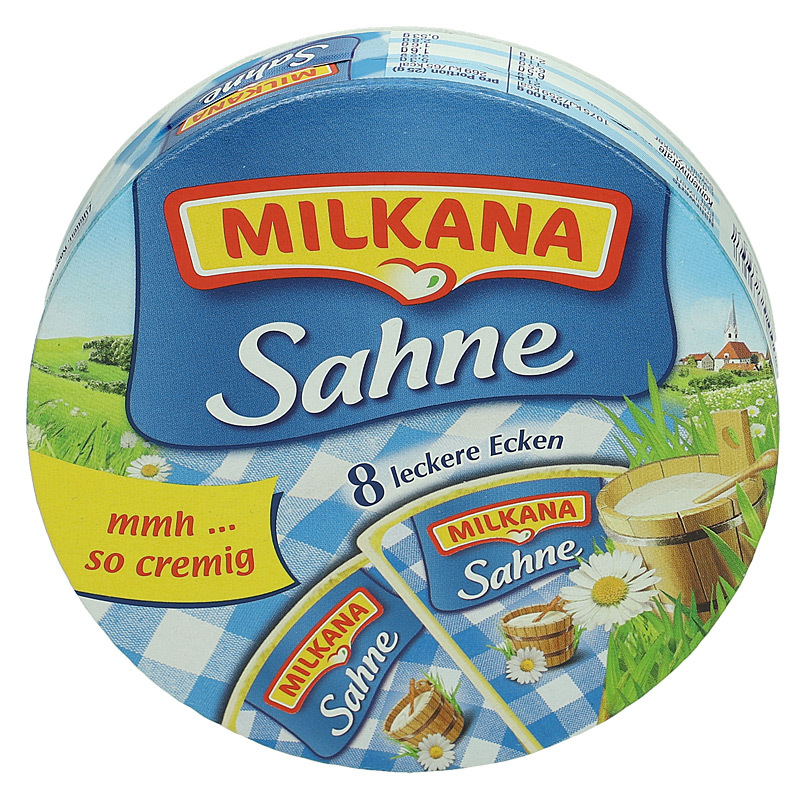 Milkana Schmelzkäse Sahne 8 leckere Ecken 200g