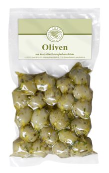 Oliven grün mariniert ohne Stein Bio