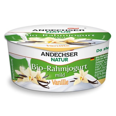 Andechser Natur Rahmjoghurt Vanille 150g Bio