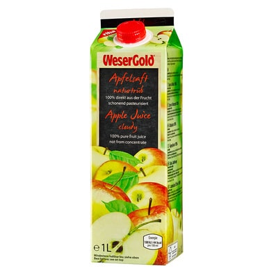 Wesergold Apfel Direktsaft naturtrüb 1L