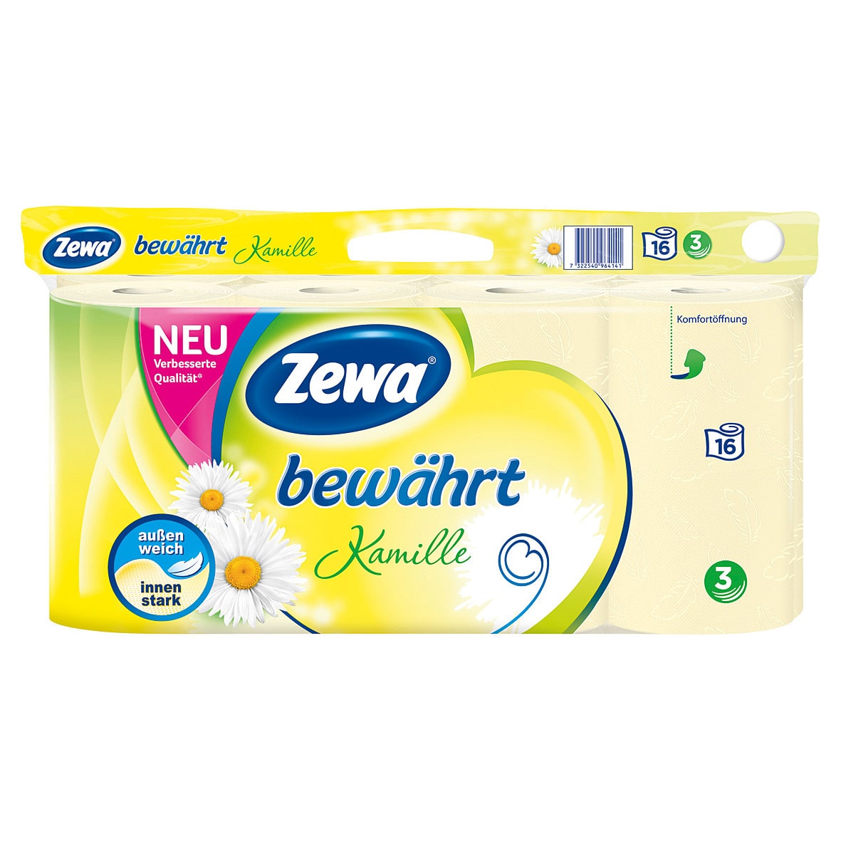 Zewa ´Das Bewährte´ Kamille 3-lagig 16 x 150Blatt