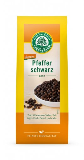 Pfeffer schwarz, ganz Bio
