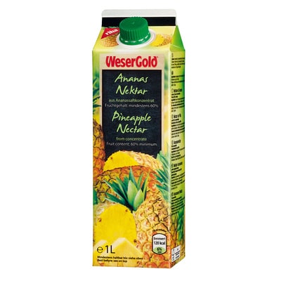 Wesergold Ananasnektar 60% 1L